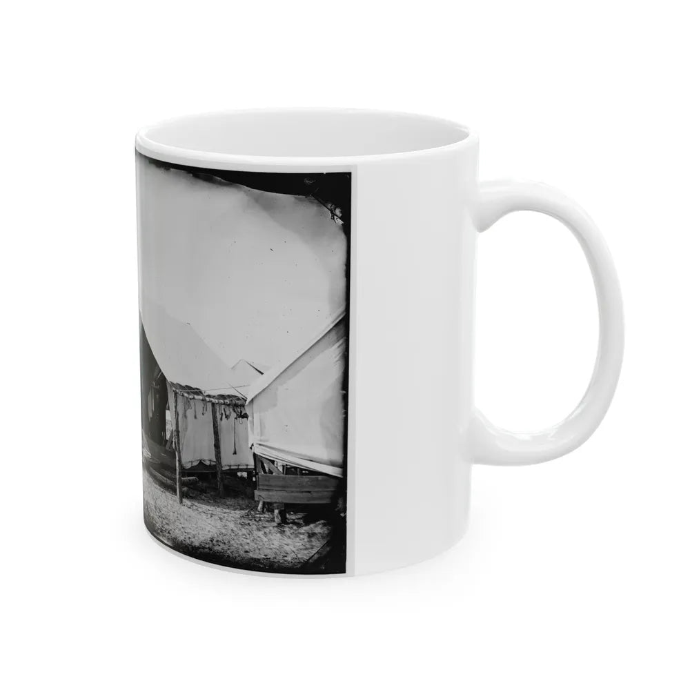 Morris Island, South Carolina. Unidentified Camp Scene (U.S. Civil War) White Coffee Mug-Go Mug Yourself