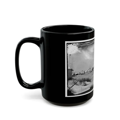 Morris Island, South Carolina. Unidentified Camp (U.S. Civil War) Black Coffee Mug-Go Mug Yourself