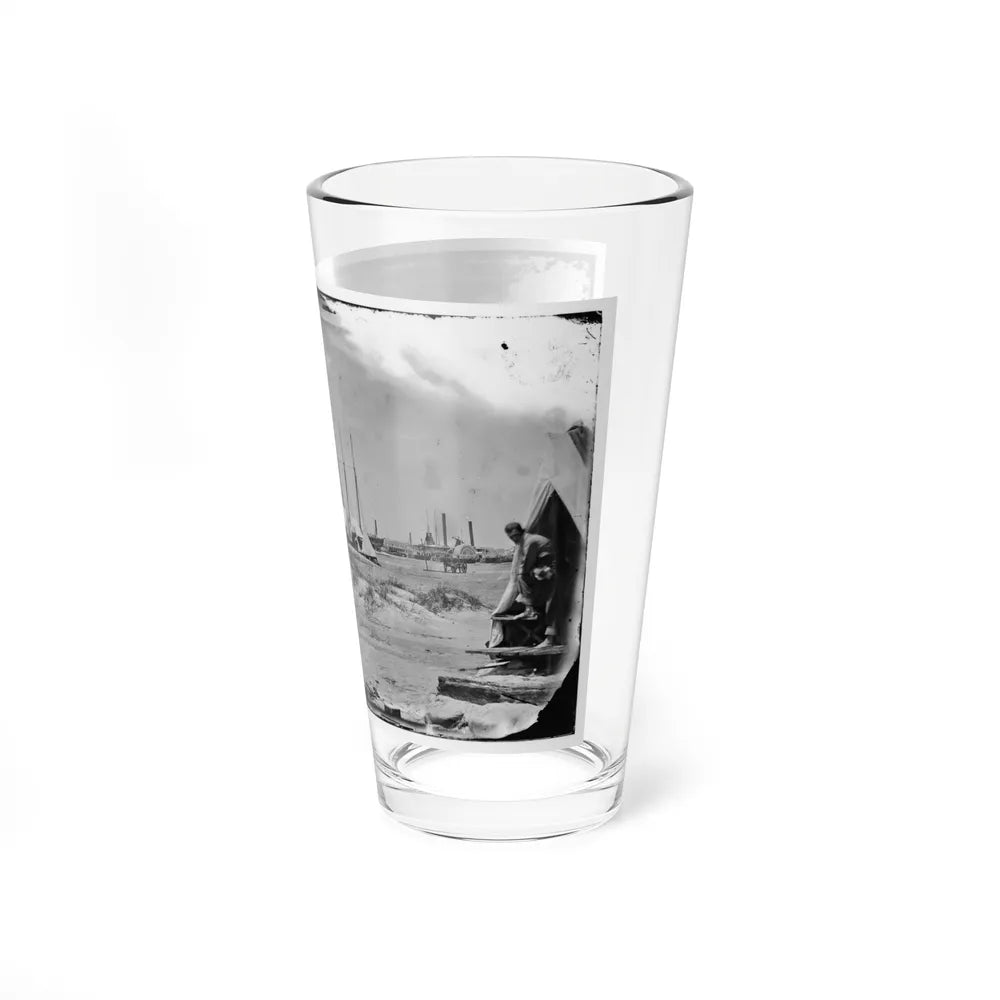 Morris Island, South Carolina. Unidentified Camp (U.S. Civil War) Pint Glass 16oz-Go Mug Yourself