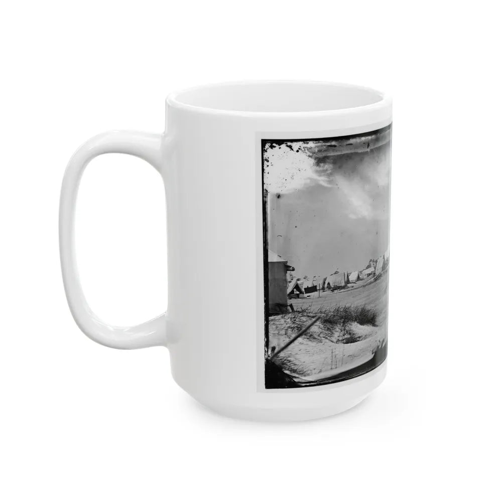 Morris Island, South Carolina. Unidentified Camp (U.S. Civil War) White Coffee Mug-Go Mug Yourself