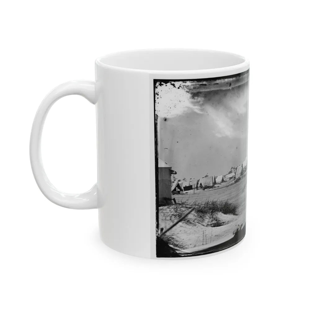 Morris Island, South Carolina. Unidentified Camp (U.S. Civil War) White Coffee Mug-Go Mug Yourself