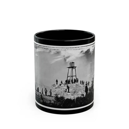 Morris Island (Vicinity), South Carolina. Ruins Of Charleston Lighthouse (U.S. Civil War) Black Coffee Mug 11oz - Go Mug Yourself