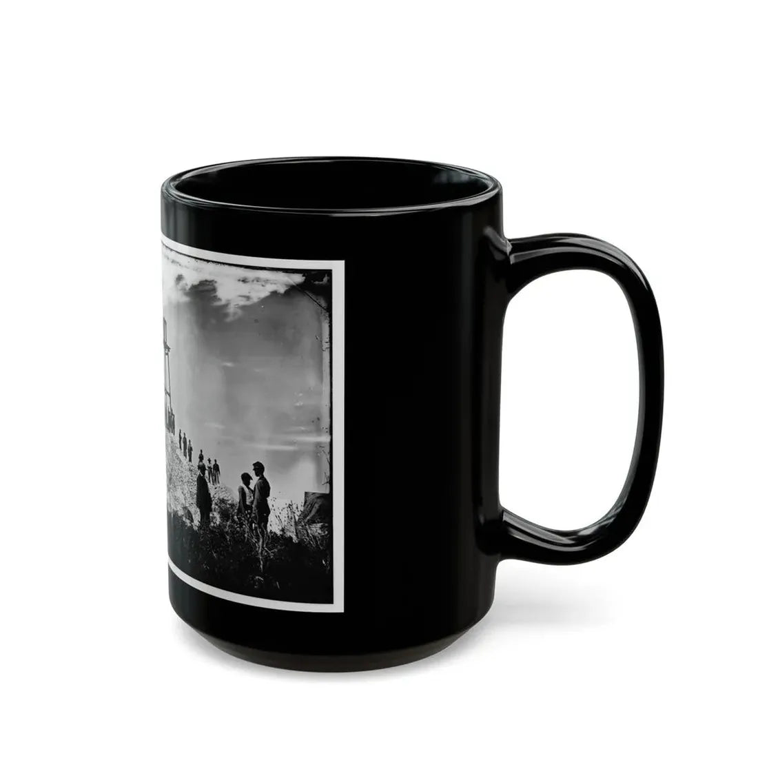 Morris Island (Vicinity), South Carolina. Ruins Of Charleston Lighthouse (U.S. Civil War) Black Coffee Mug - Go Mug Yourself
