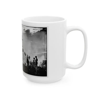 Morris Island (Vicinity), South Carolina. Ruins Of Charleston Lighthouse (U.S. Civil War) White Coffee Mug - Go Mug Yourself