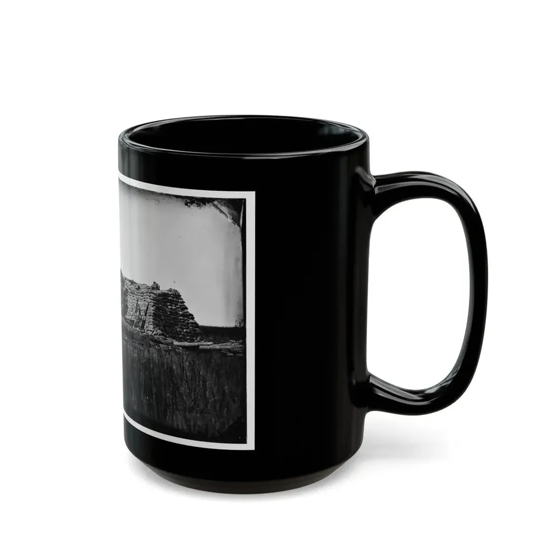 Morris Island (Vicinity), South Carolina. The  Marsh Battery  Or  Swamp Angel  After The Explosion, August 22, 1863 001 (U.S. Civil War) Black Coffee Mug - Go Mug Yourself