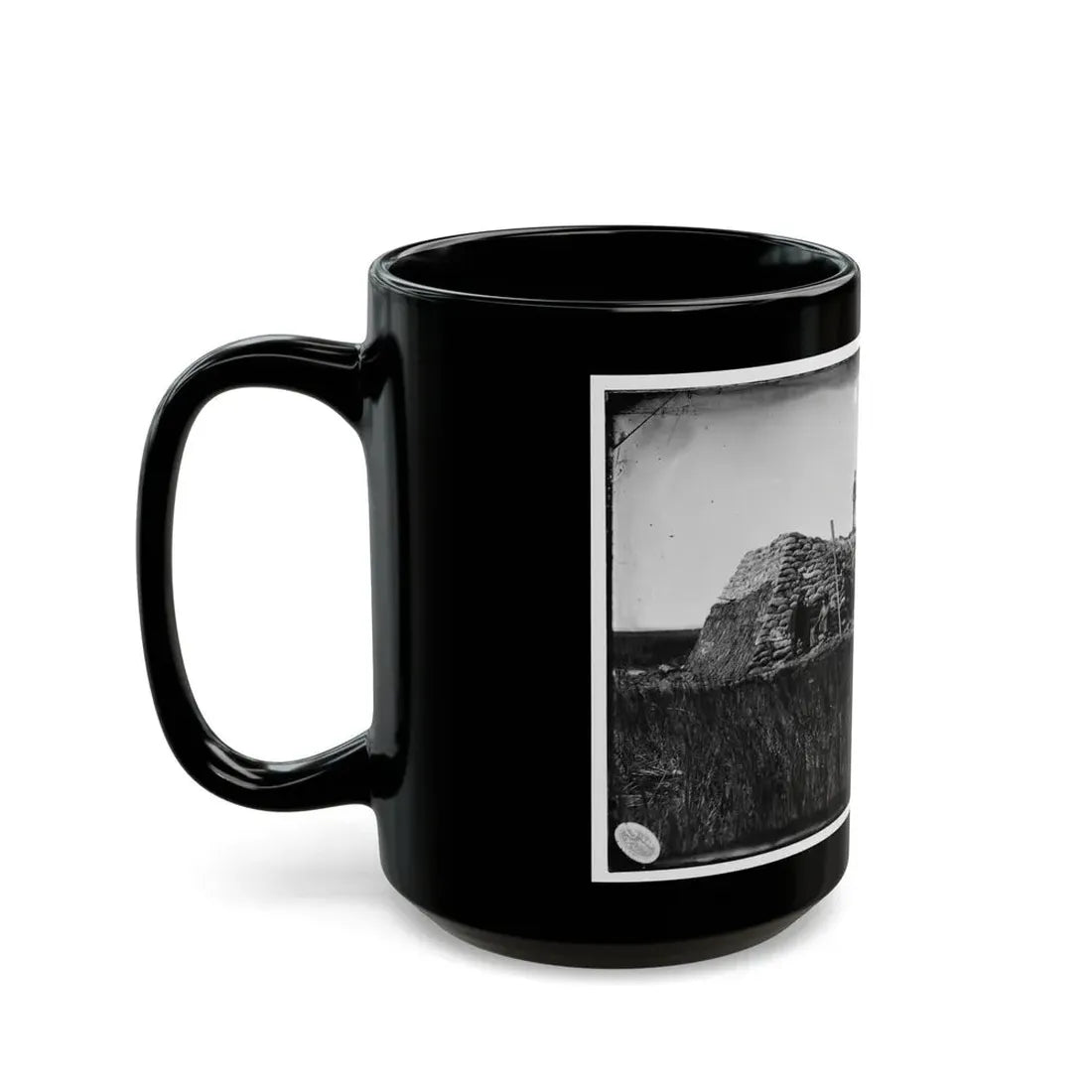 Morris Island (Vicinity), South Carolina. The  Marsh Battery  Or  Swamp Angel  After The Explosion, August 22, 1863 001 (U.S. Civil War) Black Coffee Mug - Go Mug Yourself