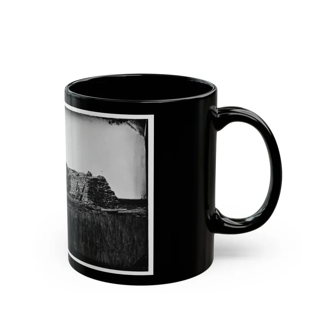 Morris Island (Vicinity), South Carolina. The  Marsh Battery  Or  Swamp Angel  After The Explosion, August 22, 1863 001 (U.S. Civil War) Black Coffee Mug - Go Mug Yourself