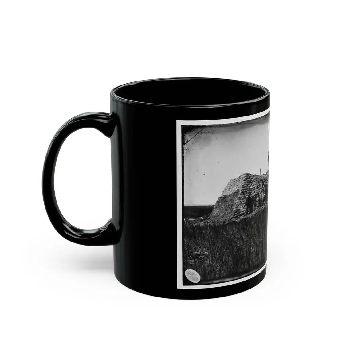 Morris Island (Vicinity), South Carolina. The  Marsh Battery  Or  Swamp Angel  After The Explosion, August 22, 1863 001 (U.S. Civil War) Black Coffee Mug - Go Mug Yourself