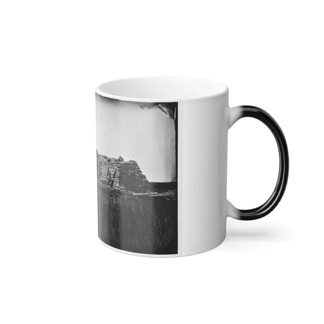 Morris Island (Vicinity), South Carolina. The  Marsh Battery  or  Swamp Angel  After the Explosion, August 22, 1863 001 (U.S. Civil War) Color Changing Coffee Mug 11oz - Go Mug Yourself