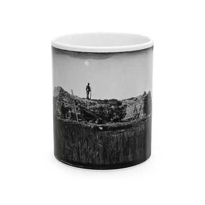 Morris Island (Vicinity), South Carolina. The  Marsh Battery  Or  Swamp Angel  After The Explosion, August 22, 1863 001 (U.S. Civil War) White Coffee Mug 11oz - Go Mug Yourself
