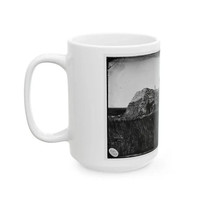 Morris Island (Vicinity), South Carolina. The  Marsh Battery  Or  Swamp Angel  After The Explosion, August 22, 1863 001 (U.S. Civil War) White Coffee Mug - Go Mug Yourself