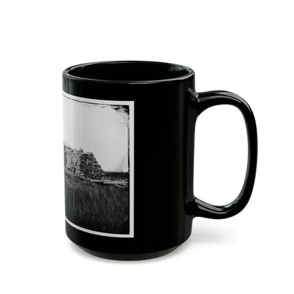 Morris Island (Vicinity), South Carolina. The  Marsh Battery  Or  Swamp Angel  After The Explosion, August 22, 1863 (U.S. Civil War) Black Coffee Mug - Go Mug Yourself