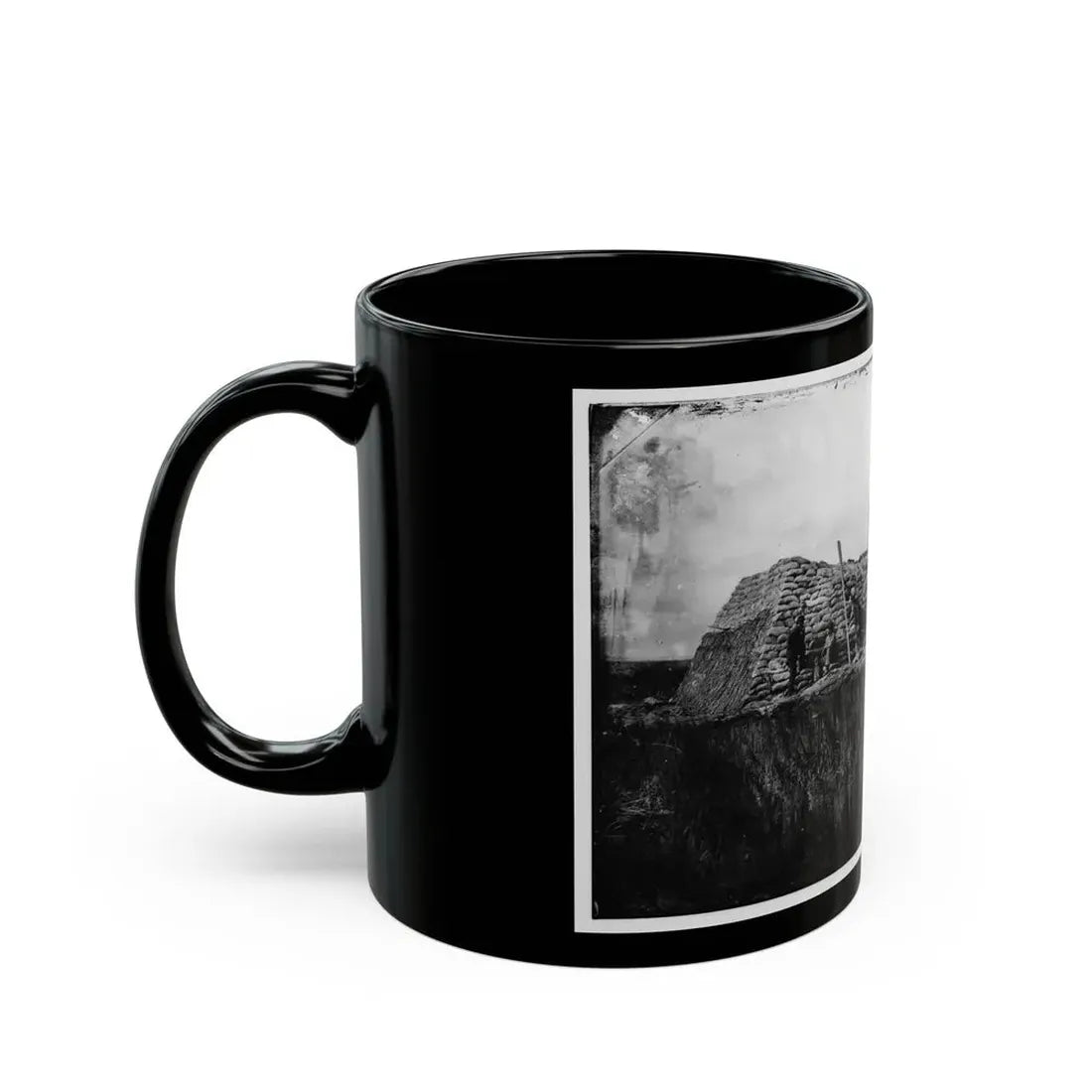 Morris Island (Vicinity), South Carolina. The  Marsh Battery  Or  Swamp Angel  After The Explosion, August 22, 1863 (U.S. Civil War) Black Coffee Mug - Go Mug Yourself