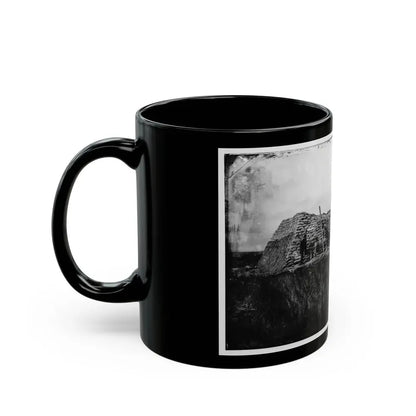 Morris Island (Vicinity), South Carolina. The  Marsh Battery  Or  Swamp Angel  After The Explosion, August 22, 1863 (U.S. Civil War) Black Coffee Mug - Go Mug Yourself