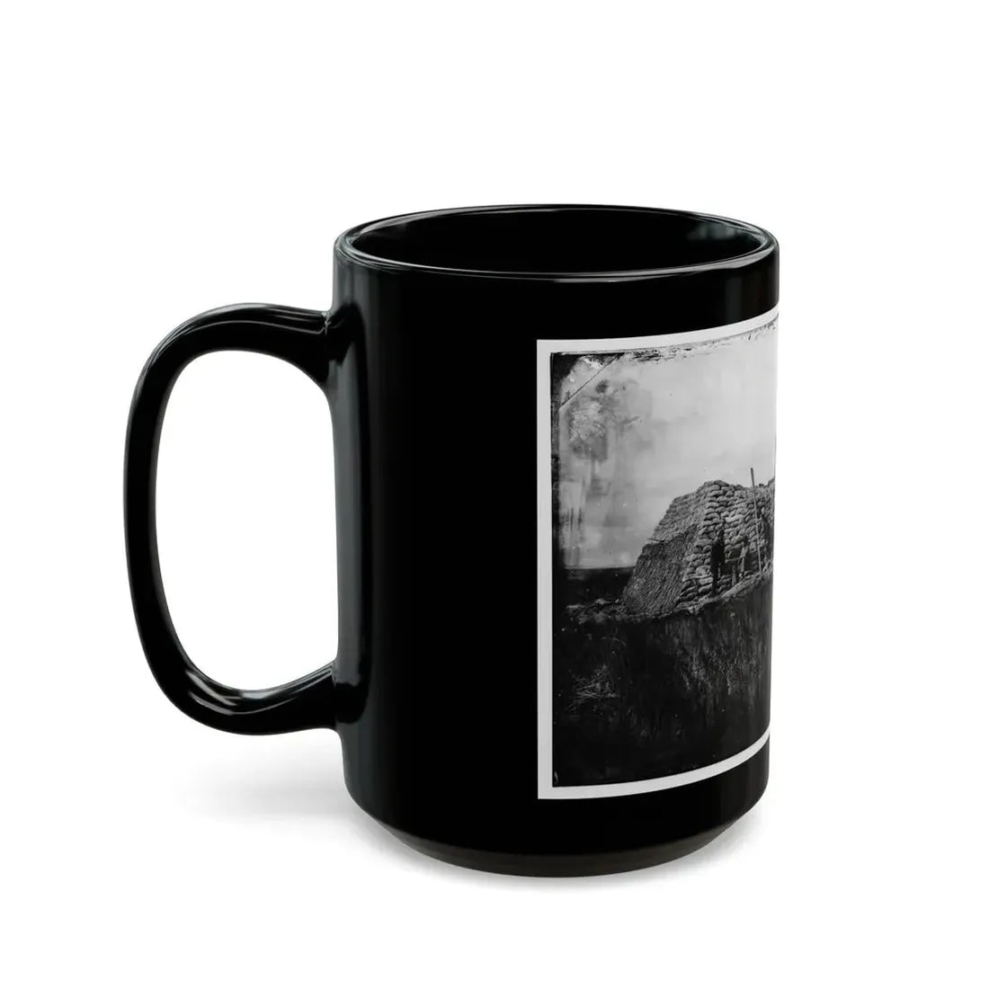 Morris Island (Vicinity), South Carolina. The  Marsh Battery  Or  Swamp Angel  After The Explosion, August 22, 1863 (U.S. Civil War) Black Coffee Mug - Go Mug Yourself