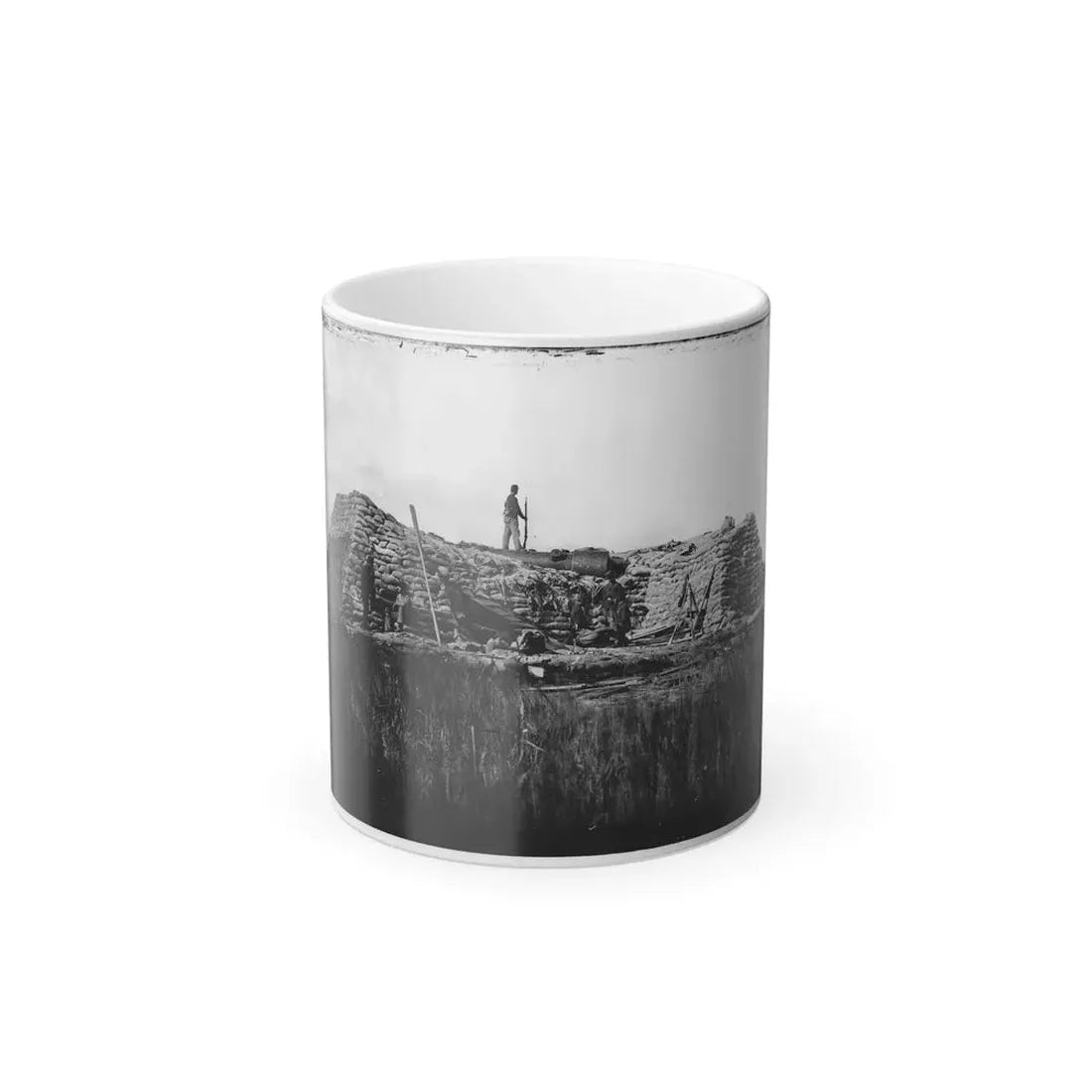 Morris Island (Vicinity), South Carolina. The  Marsh Battery  or  Swamp Angel  After the Explosion, August 22, 1863 (U.S. Civil War) Color Changing Coffee Mug 11oz Default Title 11oz - Go Mug Yourself