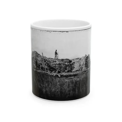 Morris Island (Vicinity), South Carolina. The  Marsh Battery  Or  Swamp Angel  After The Explosion, August 22, 1863 (U.S. Civil War) White Coffee Mug 11oz - Go Mug Yourself