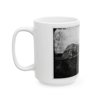 Morris Island (Vicinity), South Carolina. The  Marsh Battery  Or  Swamp Angel  After The Explosion, August 22, 1863 (U.S. Civil War) White Coffee Mug - Go Mug Yourself