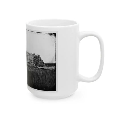 Morris Island (Vicinity), South Carolina. The  Marsh Battery  Or  Swamp Angel  After The Explosion, August 22, 1863 (U.S. Civil War) White Coffee Mug - Go Mug Yourself