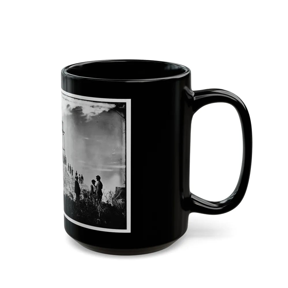 Morris Island (Vicinity), South Carolina. Ruins Of Charleston Lighthouse (U.S. Civil War) Black Coffee Mug-Go Mug Yourself