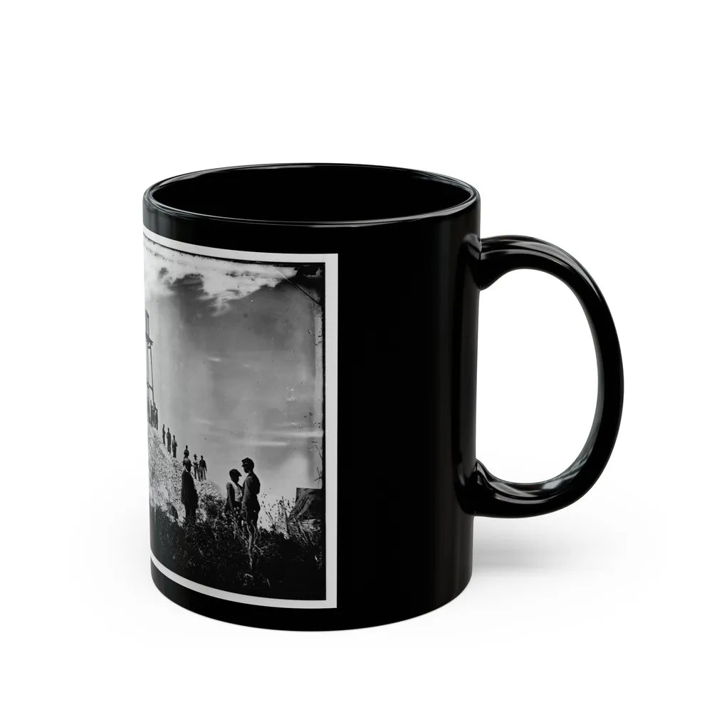 Morris Island (Vicinity), South Carolina. Ruins Of Charleston Lighthouse (U.S. Civil War) Black Coffee Mug-Go Mug Yourself