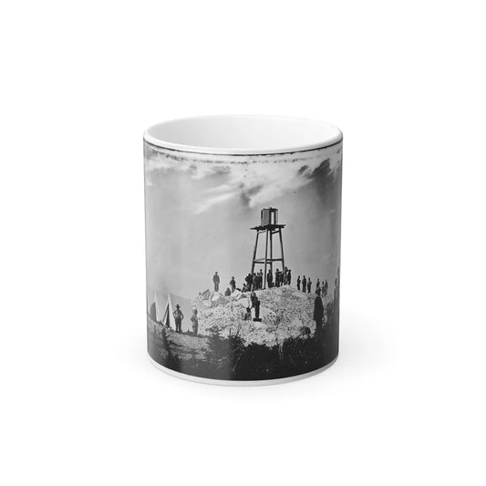 Morris Island (Vicinity), South Carolina. Ruins of Charleston Lighthouse (U.S. Civil War) Color Changing Coffee Mug 11oz-11oz-Go Mug Yourself