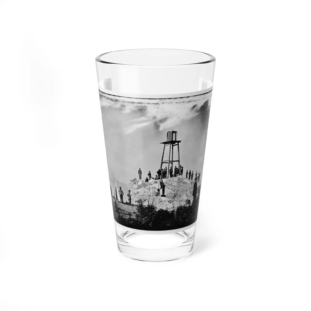 Morris Island (Vicinity), South Carolina. Ruins Of Charleston Lighthouse (U.S. Civil War) Pint Glass 16oz-16oz-Go Mug Yourself