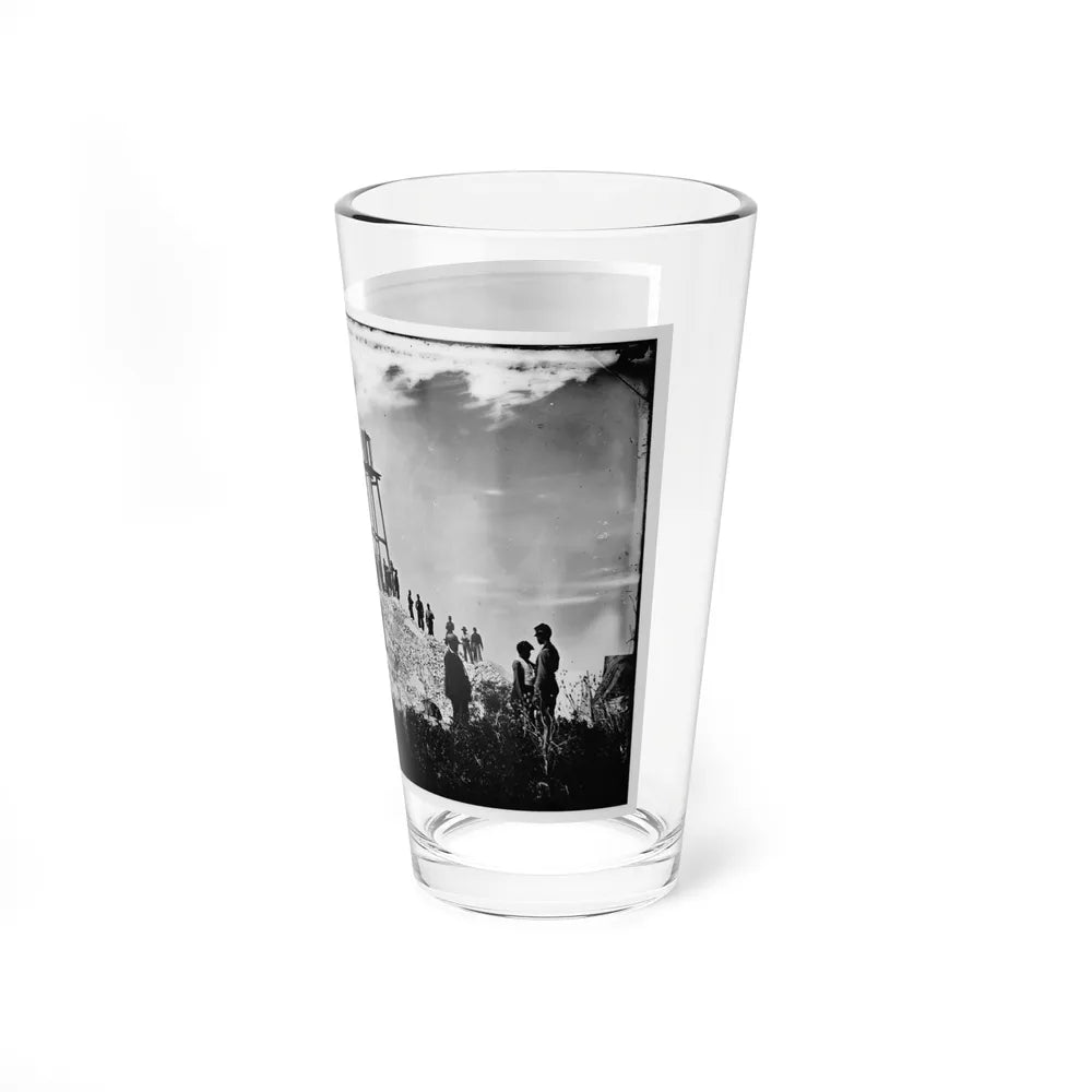 Morris Island (Vicinity), South Carolina. Ruins Of Charleston Lighthouse (U.S. Civil War) Pint Glass 16oz-Go Mug Yourself