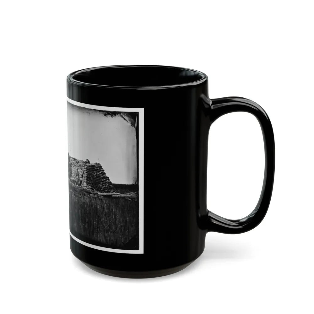 Morris Island (Vicinity), South Carolina. The Marsh Battery Or Swamp Angel After The Explosion, August 22, 1863 001 (U.S. Civil War) Black Coffee Mug-Go Mug Yourself