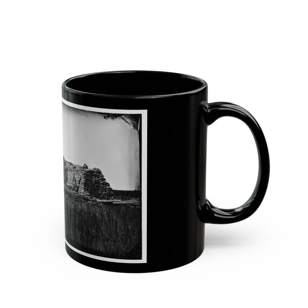 Morris Island (Vicinity), South Carolina. The Marsh Battery Or Swamp Angel After The Explosion, August 22, 1863 001 (U.S. Civil War) Black Coffee Mug-Go Mug Yourself