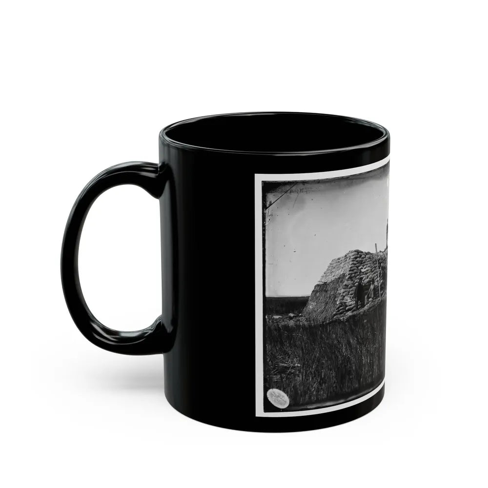 Morris Island (Vicinity), South Carolina. The Marsh Battery Or Swamp Angel After The Explosion, August 22, 1863 001 (U.S. Civil War) Black Coffee Mug-Go Mug Yourself