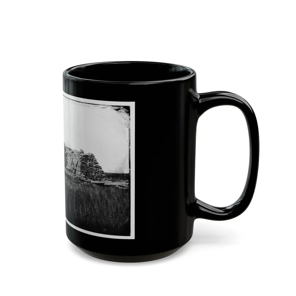 Morris Island (Vicinity), South Carolina. The Marsh Battery Or Swamp Angel After The Explosion, August 22, 1863 (U.S. Civil War) Black Coffee Mug-Go Mug Yourself