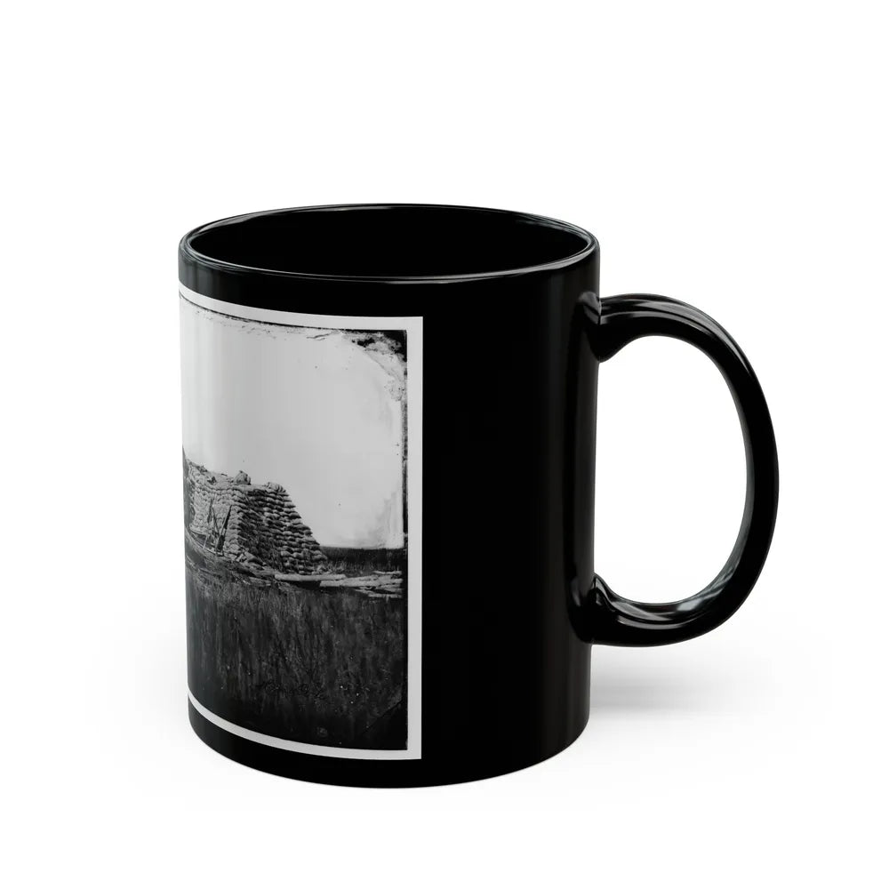 Morris Island (Vicinity), South Carolina. The Marsh Battery Or Swamp Angel After The Explosion, August 22, 1863 (U.S. Civil War) Black Coffee Mug-Go Mug Yourself