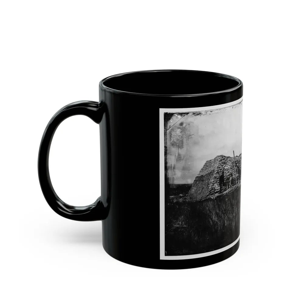 Morris Island (Vicinity), South Carolina. The Marsh Battery Or Swamp Angel After The Explosion, August 22, 1863 (U.S. Civil War) Black Coffee Mug-Go Mug Yourself