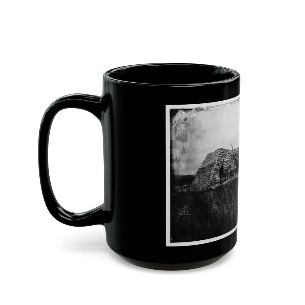 Morris Island (Vicinity), South Carolina. The Marsh Battery Or Swamp Angel After The Explosion, August 22, 1863 (U.S. Civil War) Black Coffee Mug-Go Mug Yourself