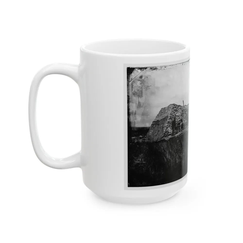 Morris Island (Vicinity), South Carolina. The Marsh Battery Or Swamp Angel After The Explosion, August 22, 1863 (U.S. Civil War) White Coffee Mug-Go Mug Yourself