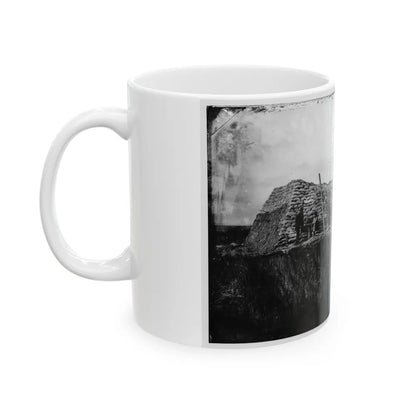 Morris Island (Vicinity), South Carolina. The Marsh Battery Or Swamp Angel After The Explosion, August 22, 1863 (U.S. Civil War) White Coffee Mug-Go Mug Yourself