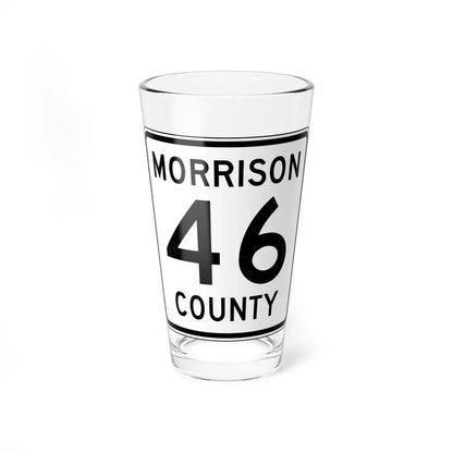 Morrison County Route 46 (Minnesota) (Road Sign) Pint Glass 16oz 16oz - Go Mug Yourself