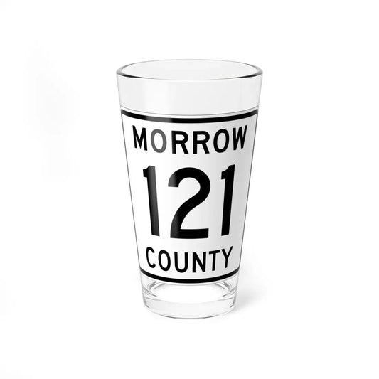 Morrow County Route 121 OH (Ohio) (Road Sign) Pint Glass 16oz 16oz - Go Mug Yourself