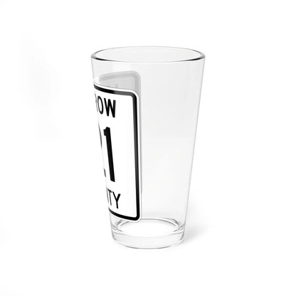 Morrow County Route 121 OH (Ohio) (Road Sign) Pint Glss 16oz - Go Mug Yourself