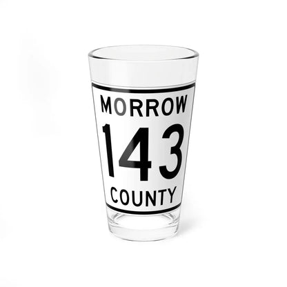 Morrow County Route 143 OH (Ohio) (Road Sign) Pint Glass 16oz 16oz - Go Mug Yourself