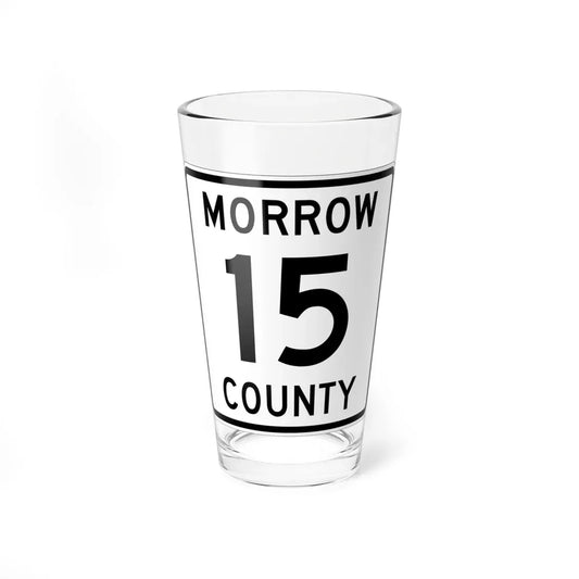 Morrow County Route 15 OH (Ohio) (Road Sign) Pint Glass 16oz 16oz - Go Mug Yourself