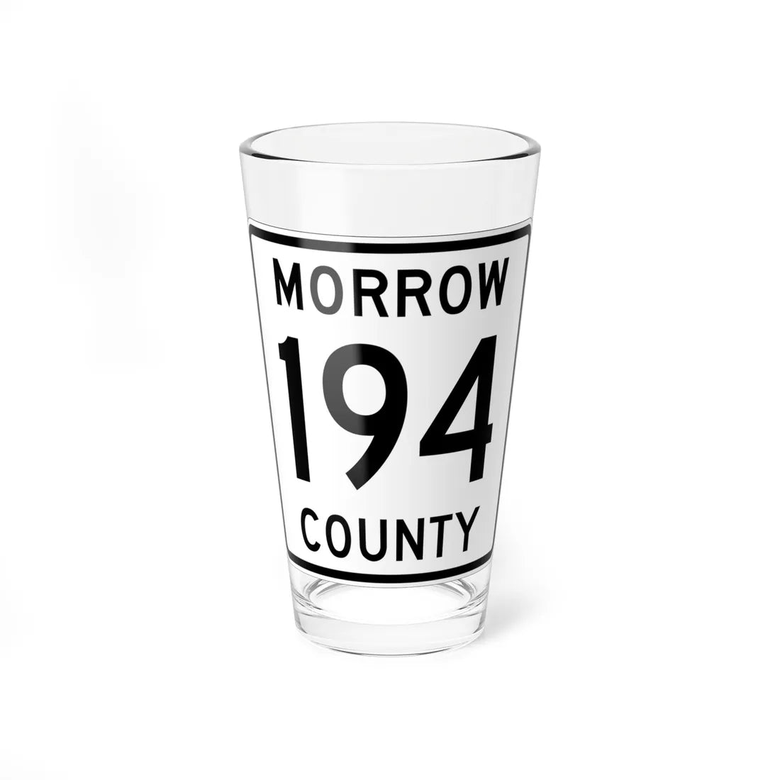 Morrow County Route 194 OH (Ohio) (Road Sign) Pint Glss 16oz 16oz - Go Mug Yourself