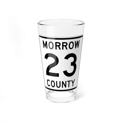 Morrow County Route 23 OH (Ohio) (Road Sign) Pint Glass 16oz 16oz - Go Mug Yourself