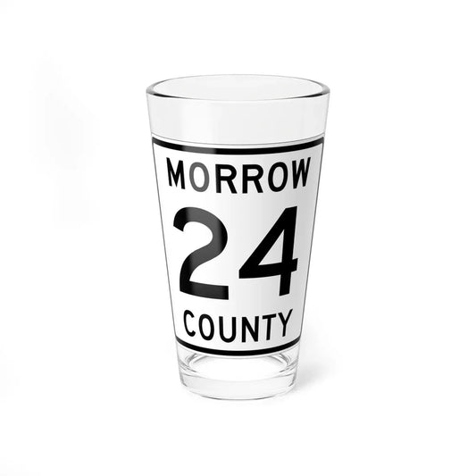 Morrow County Route 24 OH (Ohio) (Road Sign) Pint Glass 16oz 16oz - Go Mug Yourself