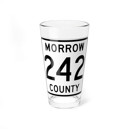 Morrow County Route 242 OH (Ohio) (Road Sign) Pint Glass 16oz 16oz - Go Mug Yourself