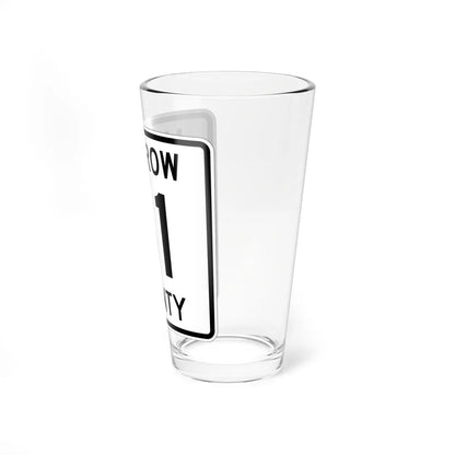Morrow County Route 61 OH (Ohio) (Road Sign) Pint Glss 16oz - Go Mug Yourself