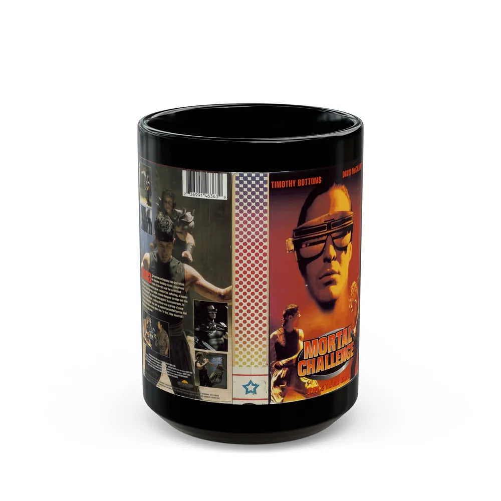 MORTAL CHALLENGE (VHS COVER) - Black Coffee Mug-15oz-Go Mug Yourself