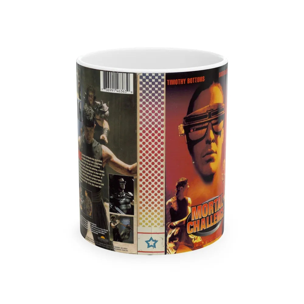 MORTAL CHALLENGE (VHS COVER) - White Coffee Mug-11oz-Go Mug Yourself