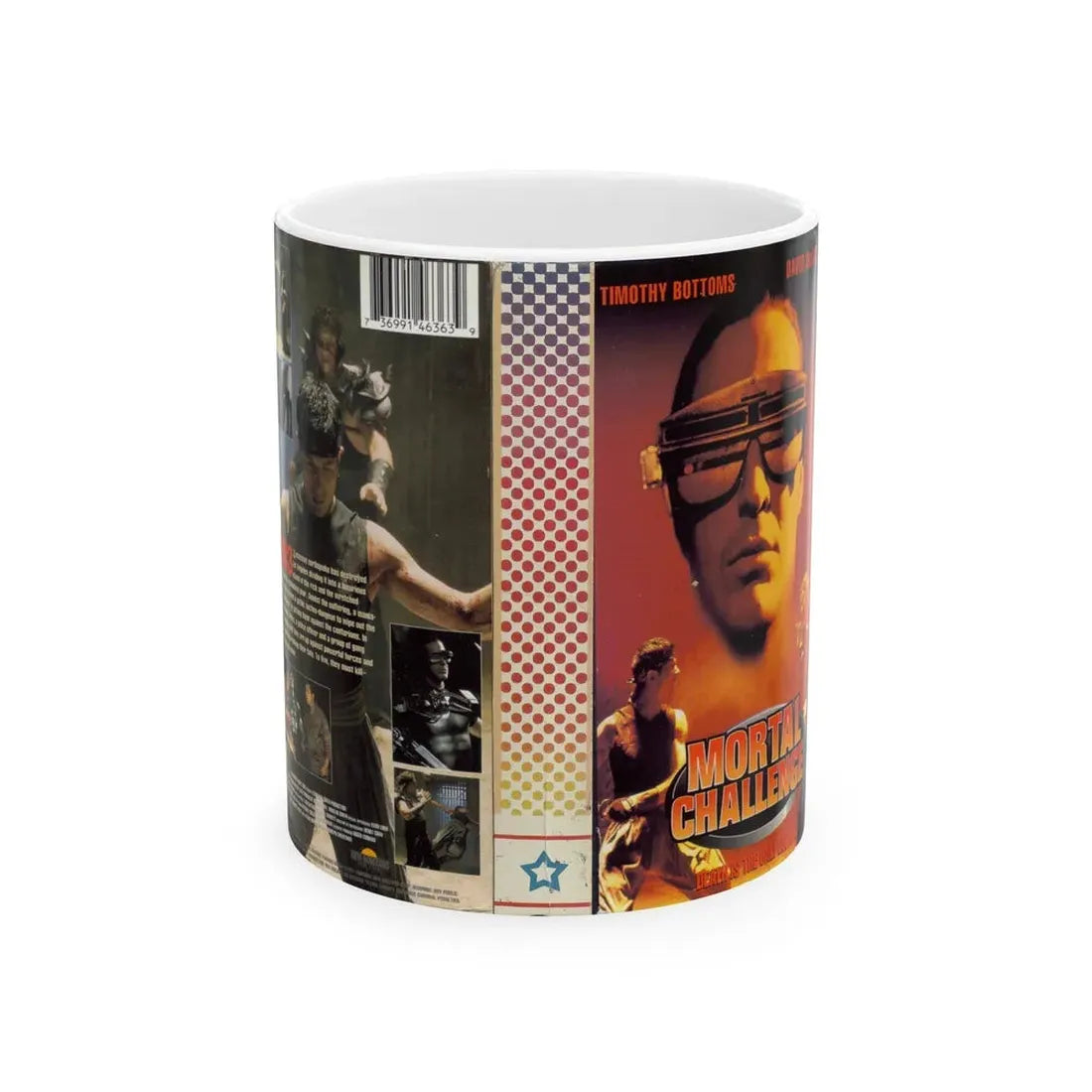 MORTAL CHALLENGE (VHS COVER) - White Coffee Mug 11oz - Go Mug Yourself